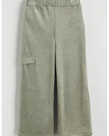 Pantaloni ampli catifelati, Gri