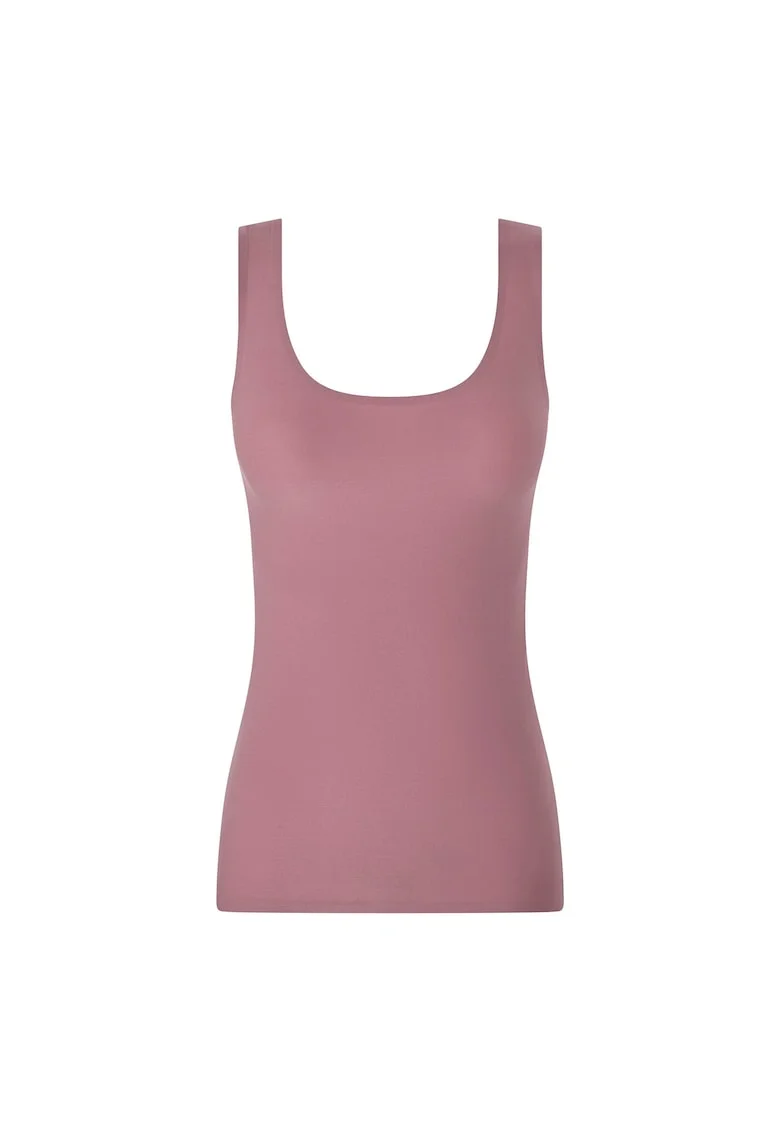 Top fara cusaturi cu decolteu amplu, Roz