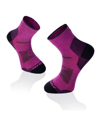 Sosete scurte pentru turism montan LIGHT HIKING ANKLE SOCKS Antracit, Fucsia