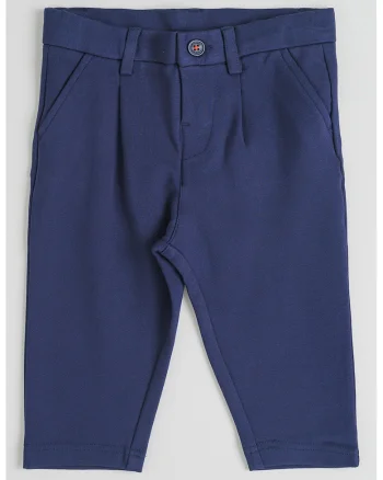 Pantaloni chino cu model uni, Bleumarin