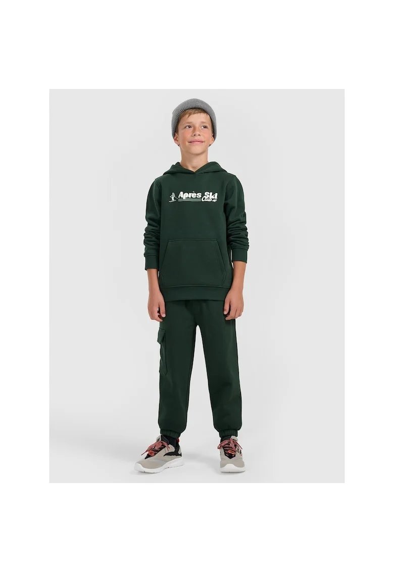 Pantaloni sport baieti,  bumbac, verde