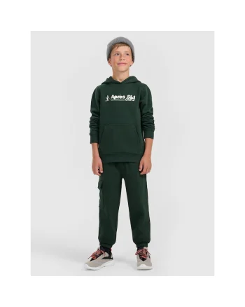 Pantaloni sport baieti,  bumbac, verde