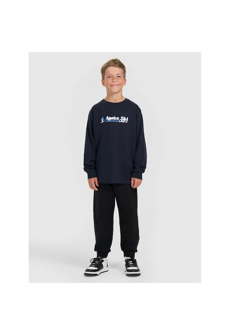 Pantaloni sport baieti,  poliester, negru