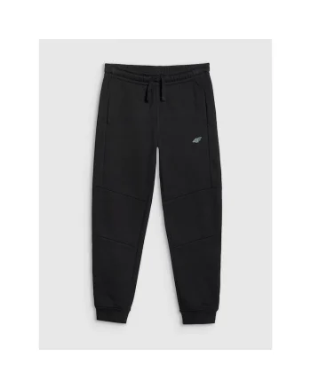 Pantaloni sport baieti,  bumbac/poliester, negru