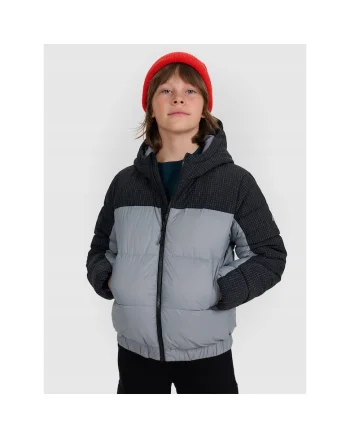 Geaca sport baieti,  poliester, gri/negru