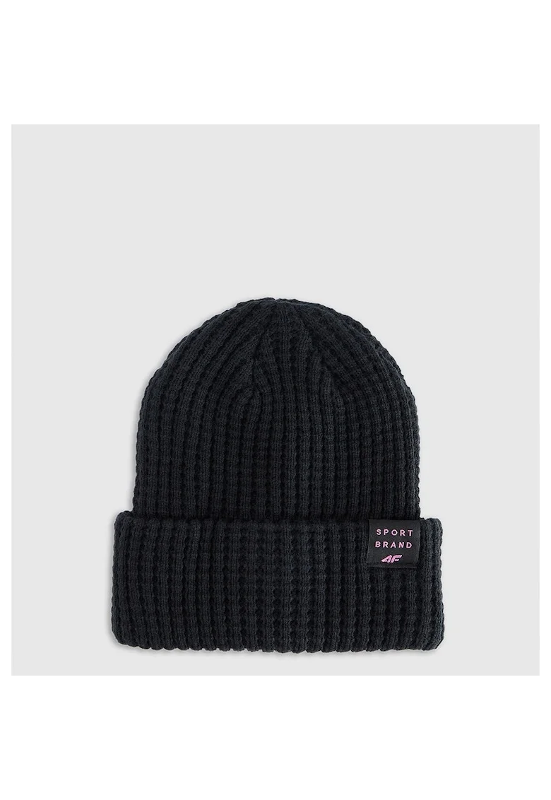 Caciula de iarna pentru copii,  neagra, unisex, poliester,