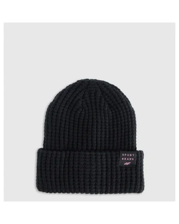 Caciula de iarna pentru copii,  neagra, unisex, poliester,