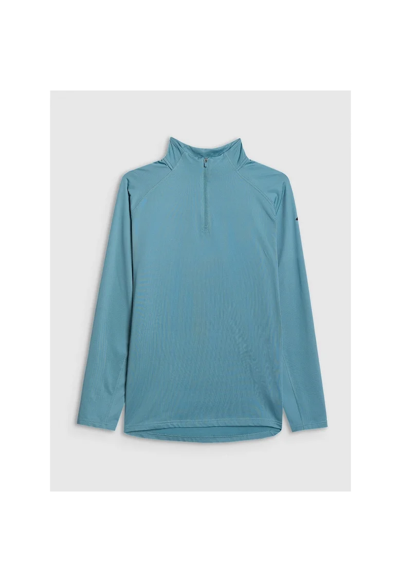 Bluza sport barbati,  lenjerie termica, turcoaz, tehnologie 4FWarm, croiala regulara
