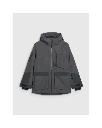 Geaca de snowboard  unisex, membrana 8000, neagra, poliester