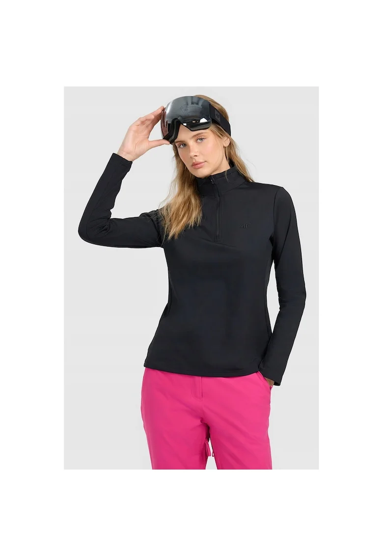 Bluza sport dama,  termica, neagra, tehnologie 4FWarm