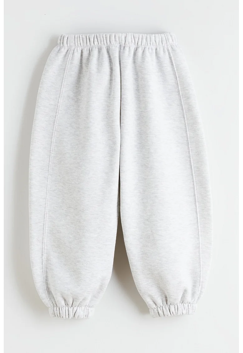 Pantaloni de trening relaxed fit cu talie elastica, Gri deschis melange