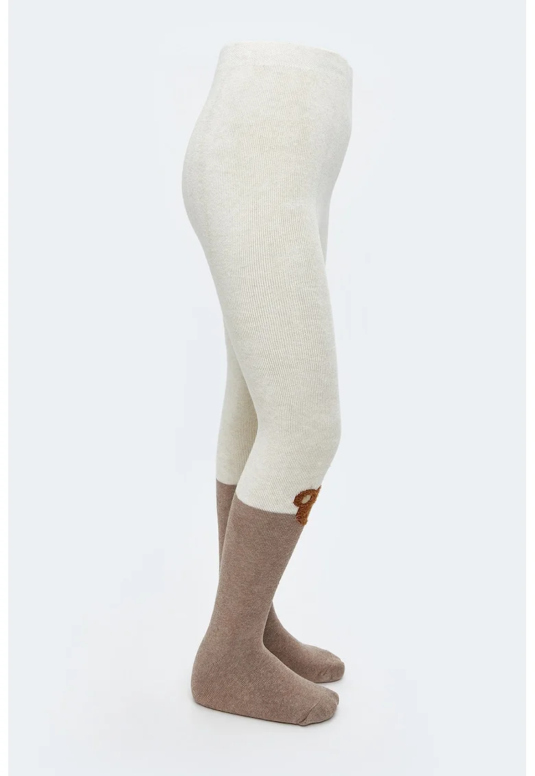 Dres termic cu aspect de sosete, Maro/Crem