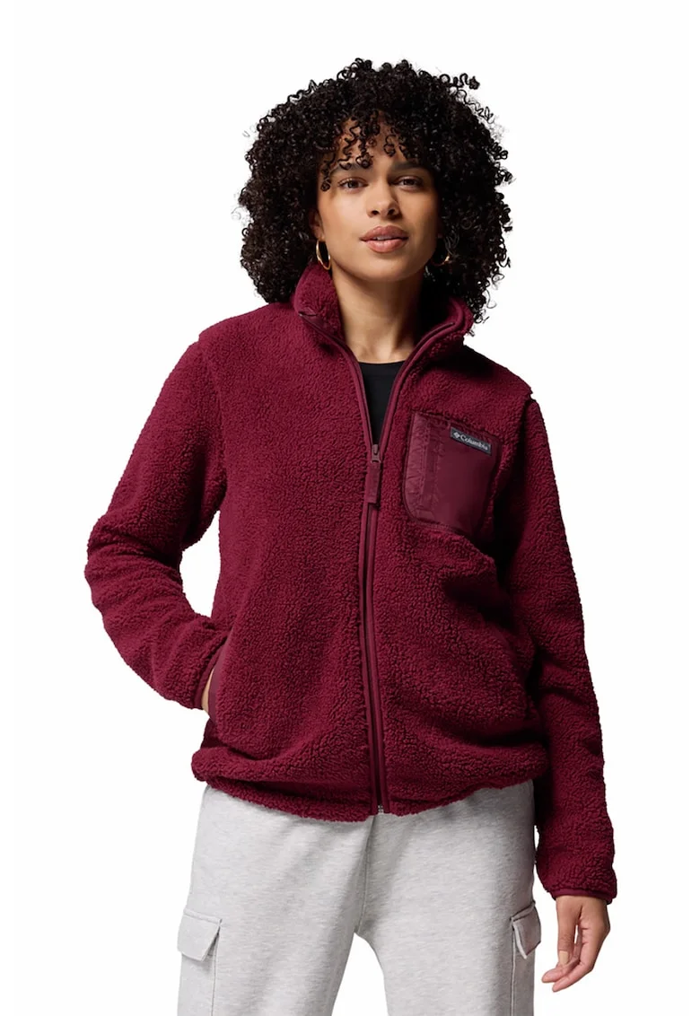 Bluza din material fleece cu fermoar pentru drumetii West Bend™ II, Visiniu