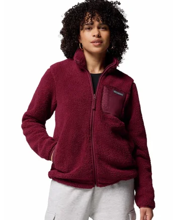 Bluza din material fleece cu fermoar pentru drumetii West Bend™ II, Visiniu