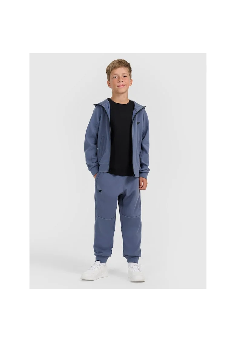 Pantaloni sport copii,  joggeri, talie ajustabila, 2 buzunare, bleumarin, poliester