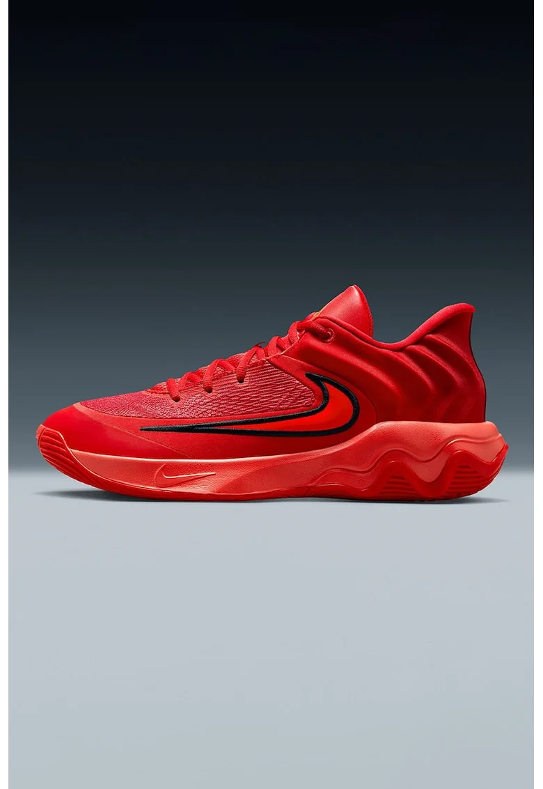 Pantofi Giannis Immortality 4 cu logo contrastant, pentru baschet, Rosu