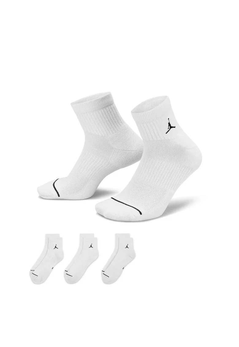 Sosete sport barbati  Everyday, set 3 perechi, suport arc, respirabile, alb