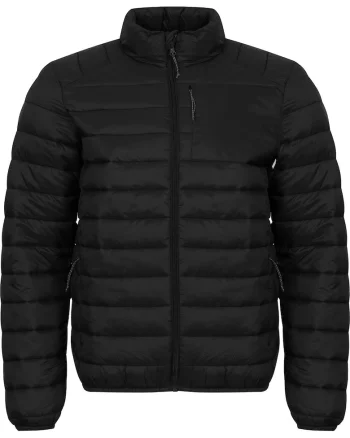 Jacheta barbati  ATHENAS, neagra, material usor, calduroasa, cu buzunare cu fermoar