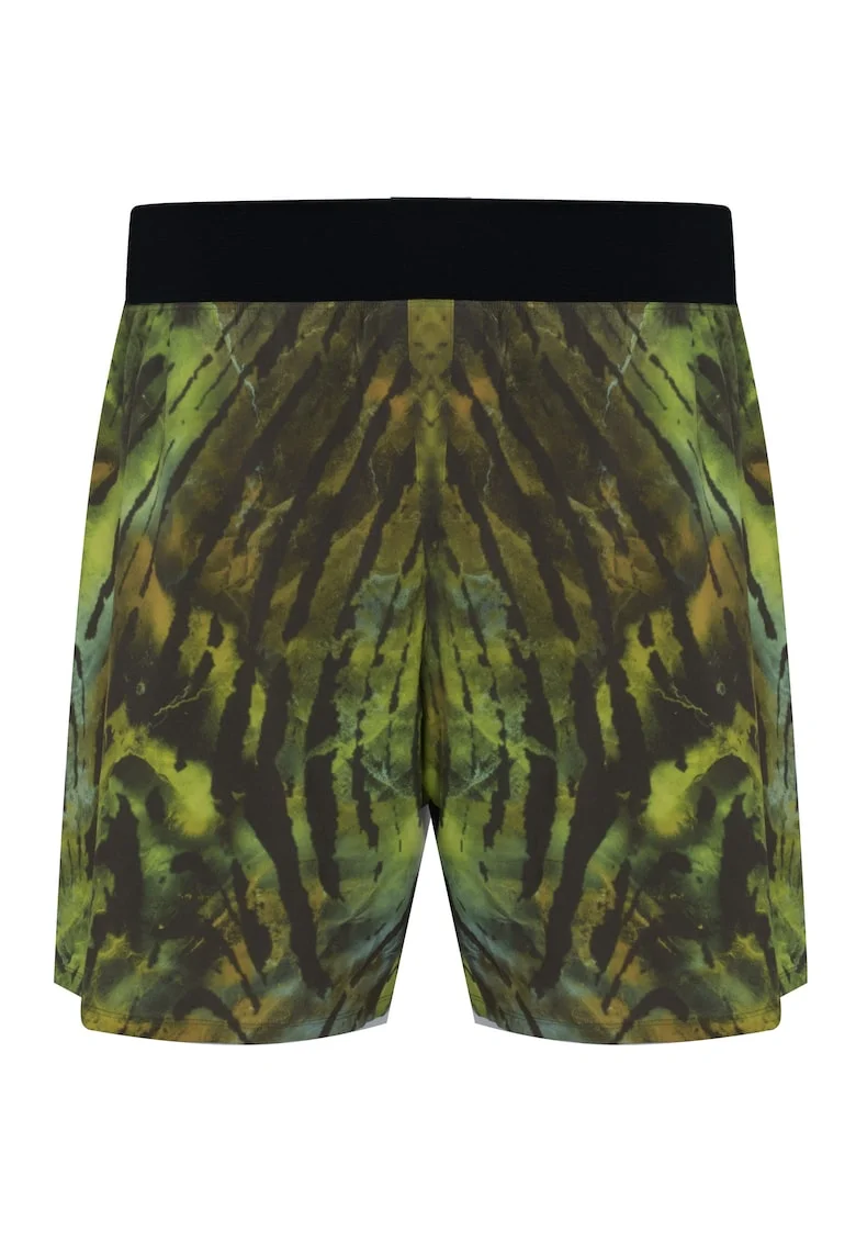 Pantaloni scurti sport barbati H46635,  Verde/Negru, Poliester,