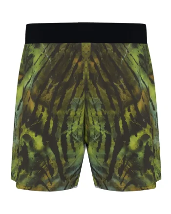 Pantaloni scurti sport barbati H46635,  Verde/Negru, Poliester,