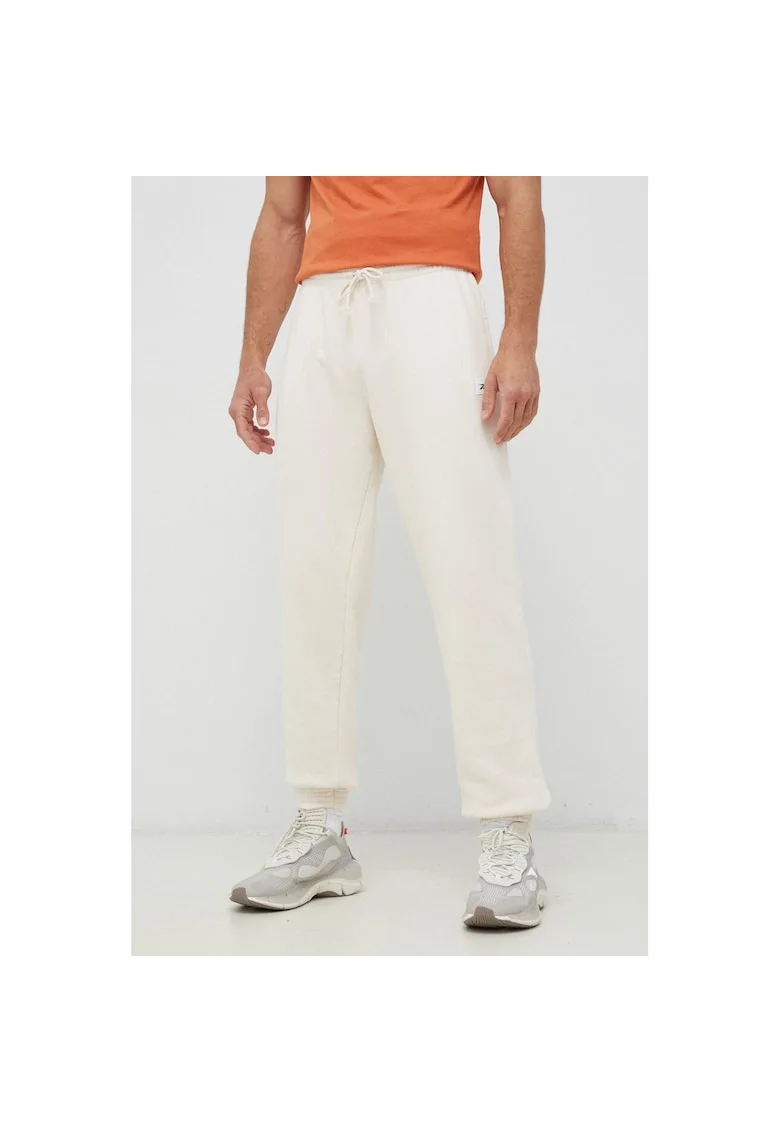 Pantaloni sport barbati HS9153,  Bumbac, Alb,