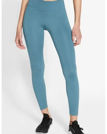 Colanti crop cu tehnologie Dri-Fit pentru fitness One, Turcoaz