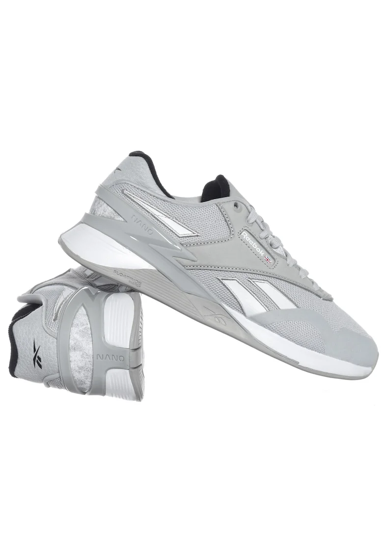 Pantofi sport dama HP2646,  Textil/Piele naturala, Gri/Alb,