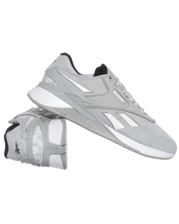 Pantofi sport dama HP2646,  Textil/Piele naturala, Gri/Alb,