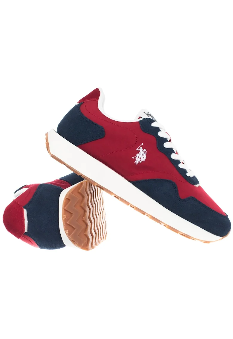 - Pantofi barbatesti RED05 rosu, Rosu/Bleumarin