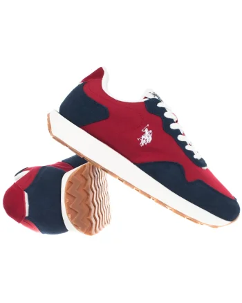 - Pantofi barbatesti RED05 rosu, Rosu/Bleumarin