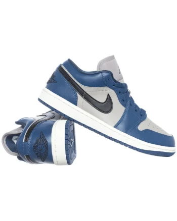 Pantofi sport  WMNS AIR JORDAN 1 LOW, albastru, piele naturala