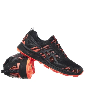 Pantofi sport barbati,  GEL-FujiSetsu 3 G-TX, negru-portocaliu, material sintetic-textil, impermeabili