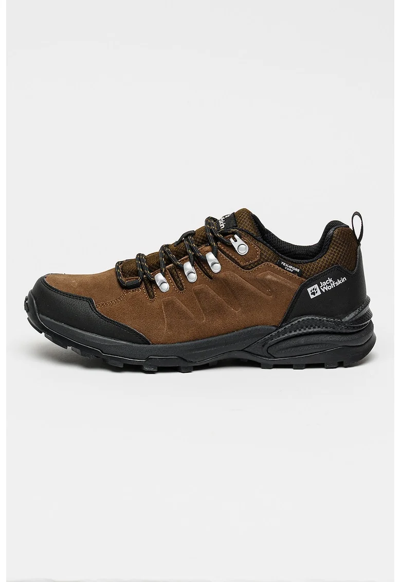 Pantofi de piele intoarsa, pentru drumetii Refugio Texapore, Maro inchis/Negru