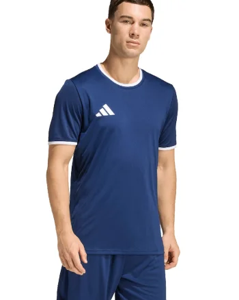 Tricou cu logo pentru fotbal Entrada26, Alb/Bleumarin