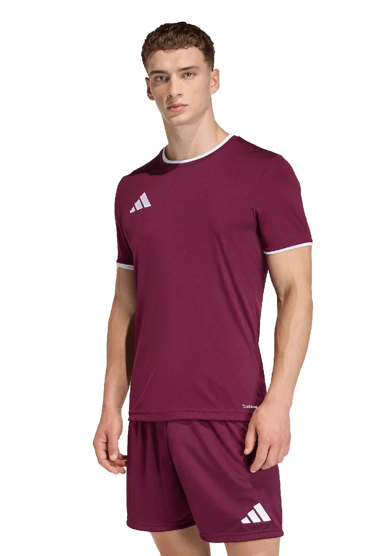Tricou cu logo pentru fotbal Entrada26, Alb/Visiniu