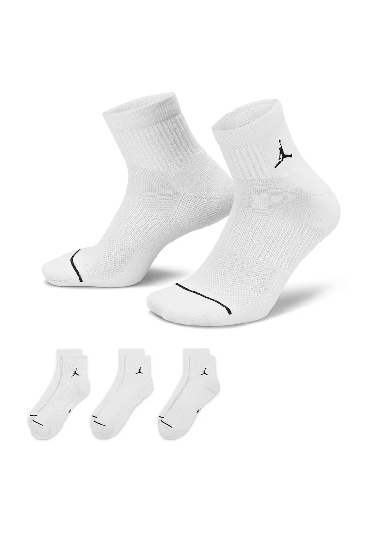 Set de sosete unisex pentru baschet - 3 perechi, Alb