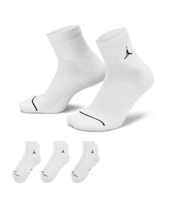 Set de sosete unisex pentru baschet - 3 perechi, Alb