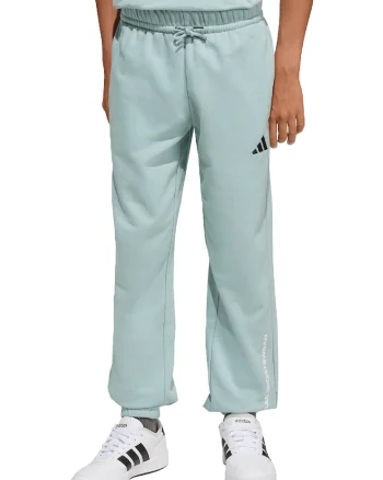 Pantaloni de trening cu logo si snur, Verde menta