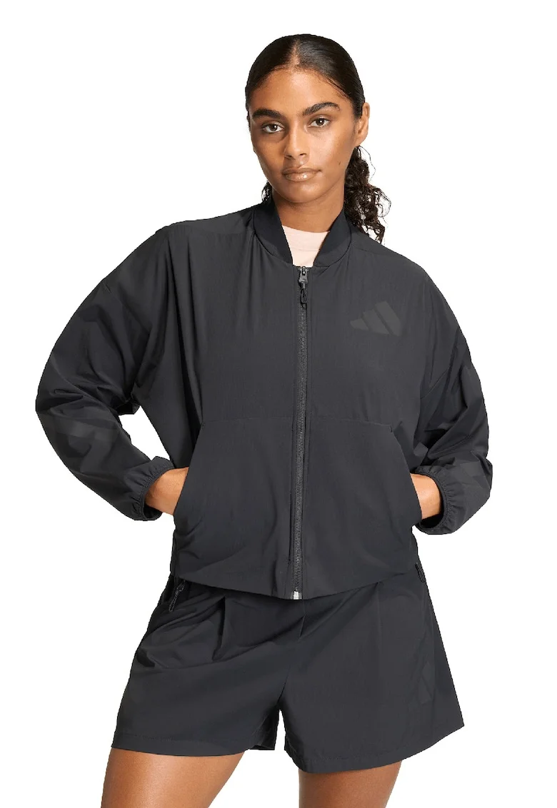 Jacheta usoara lejera cu guler baseball Z.N.E, Negru