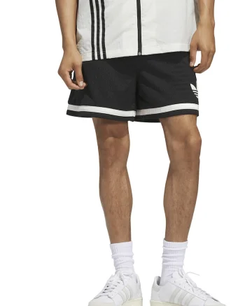 Pantaloni scurti unisex cu snur pentru baschet, Alb fildes/Negru