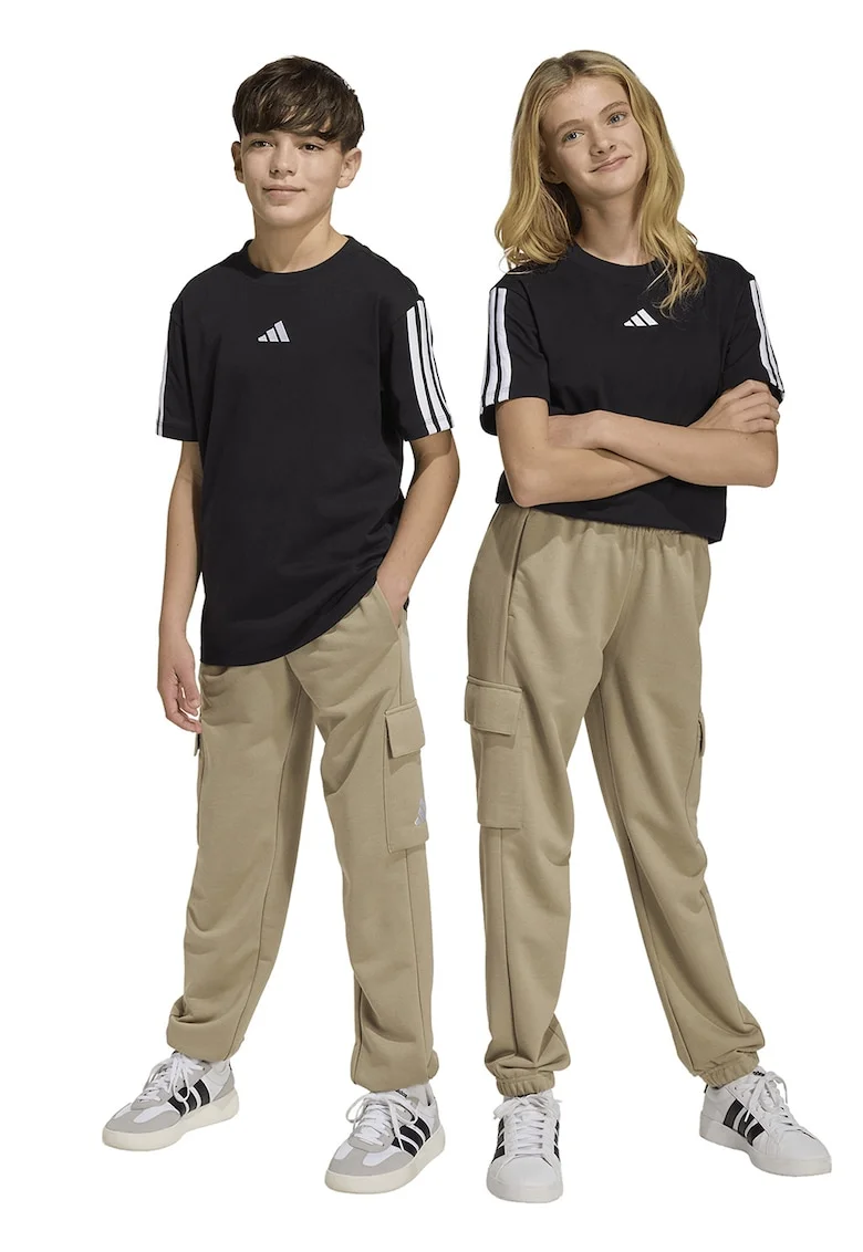 Pantaloni de trening cargo cu snur de ajustare in talie, Bej