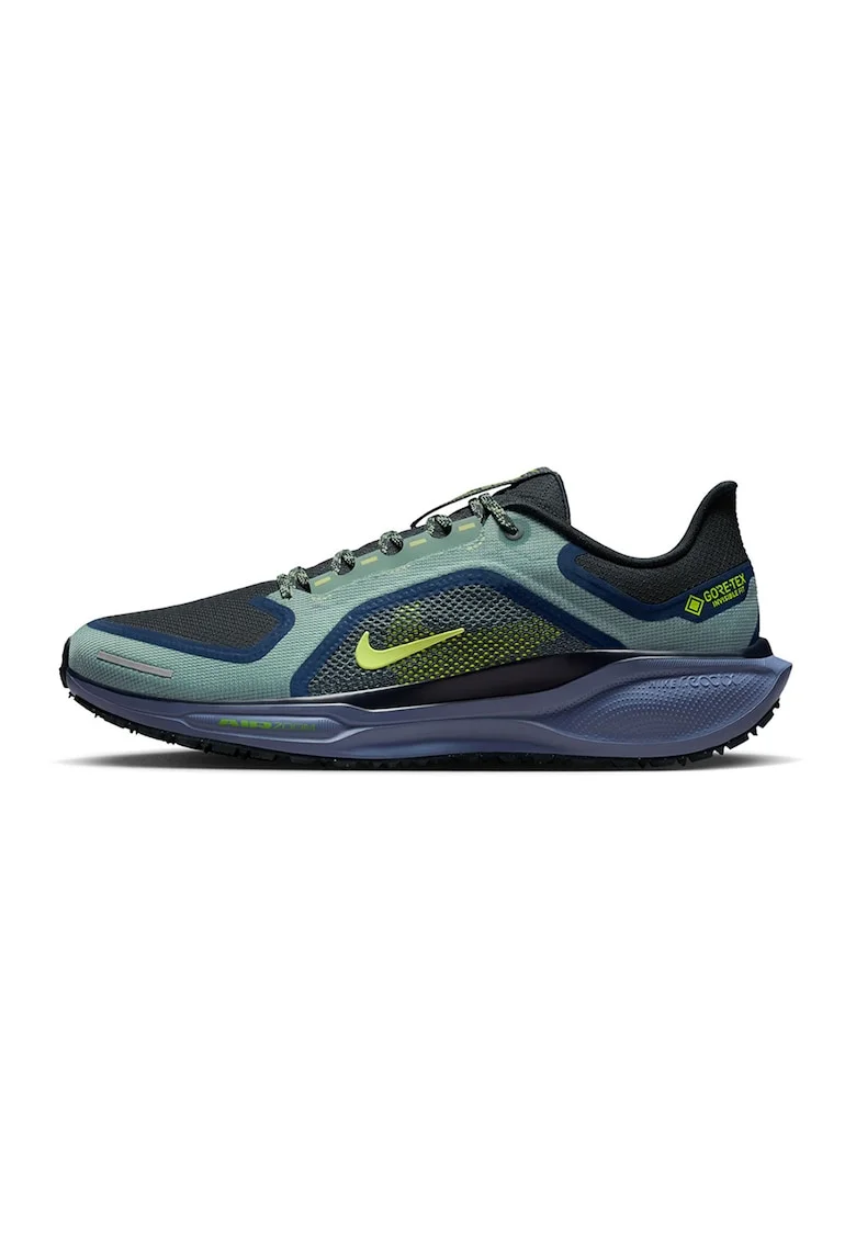 Pantofi impermeabili pentru alergare Road Pegasus 41 GTX, Albastru inchis/Negru stins/Verde pal