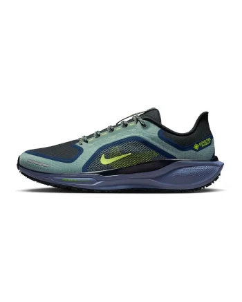 Pantofi impermeabili pentru alergare Road Pegasus 41 GTX, Albastru inchis/Negru stins/Verde pal
