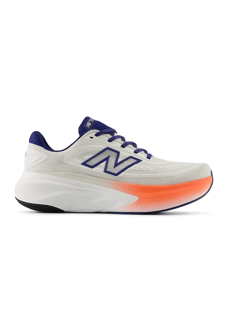 Pantofi Fresh Foam x More din plasa cu aplicatie logo laterala, pentru alergare, Gri deschis/Bleumarin