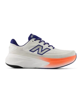 Pantofi Fresh Foam x More din plasa cu aplicatie logo laterala, pentru alergare, Gri deschis/Bleumarin