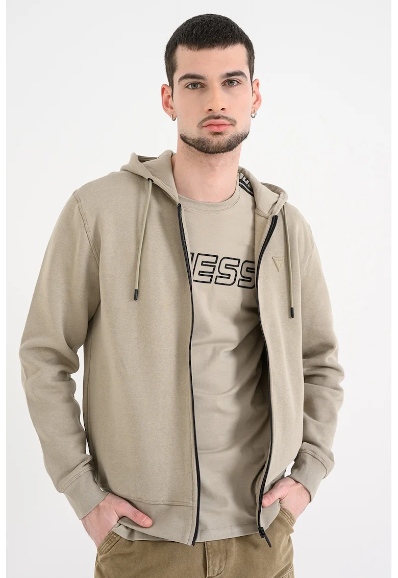 Hanorac cu fermoar. pentru fitness, Verde sparanghel