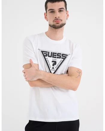 Tricou cu logo pentru fitness, Negru/Alb optic