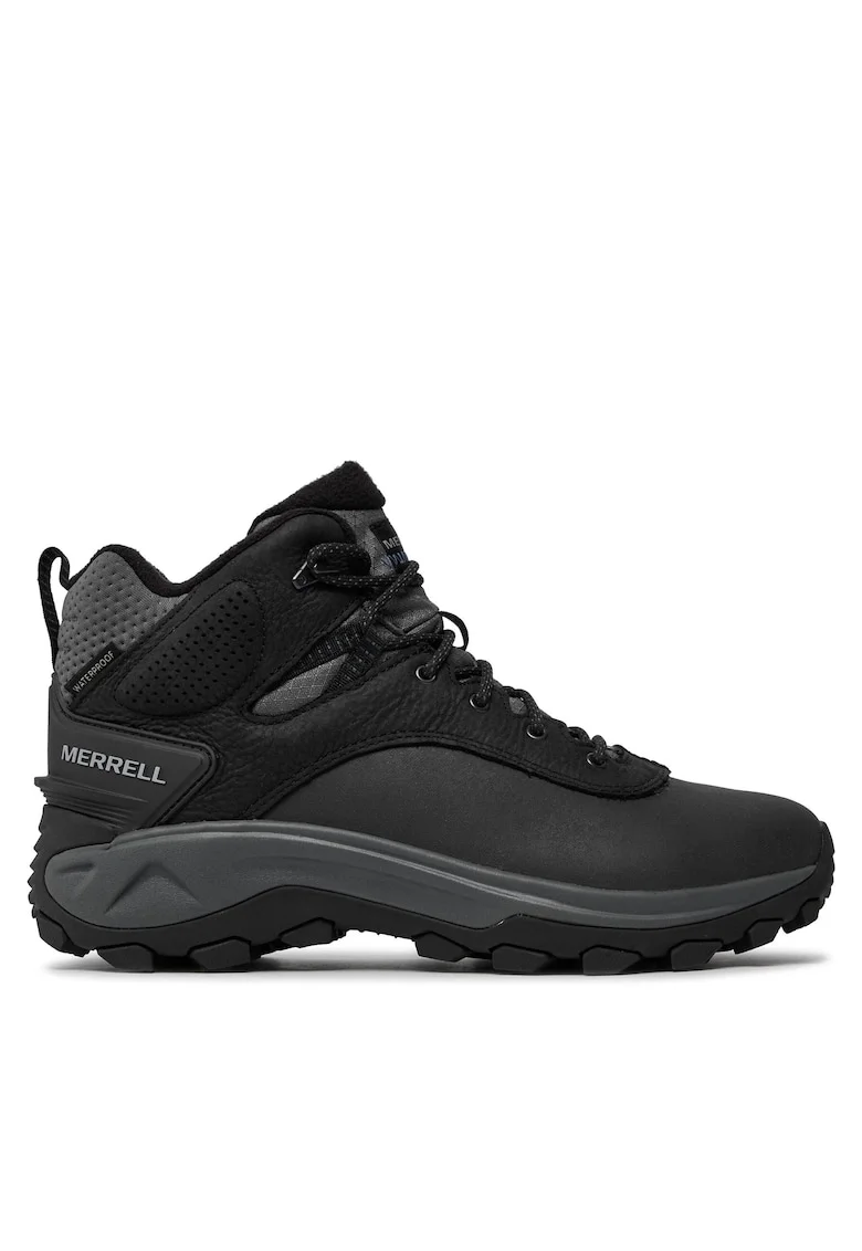 Ghete de trekking barbati  Kiruna 2 Mid, piele naturala, negru