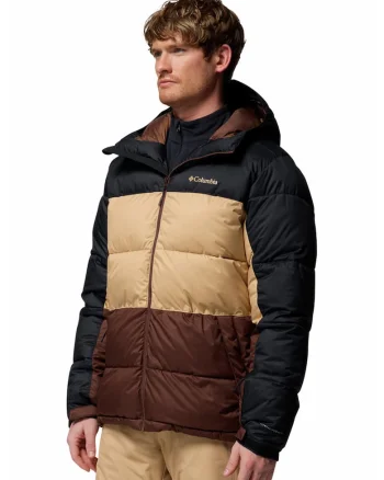 Geaca impermeabila, pentru schi Slope Style, Maro inchis/Negru/Bej
