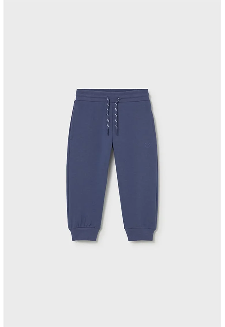 Pantaloni de trening din amestec de bumbac cu snur, Albastru indigo/Bleumarin